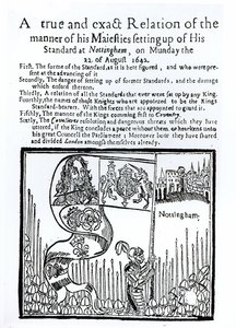 Een Waar en Exact Verslag van de Manier waarop Zijne Majesteit zijn Standaard oprichtte in Nottingham, op maandag 22 augustus 1642